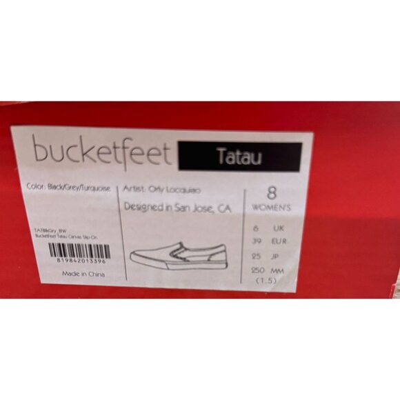 NIB Bucketfeet Tabu Slip-On Shoes Tribal Design Size 8 Canvas Casual  Womens - Picture 3 of 9